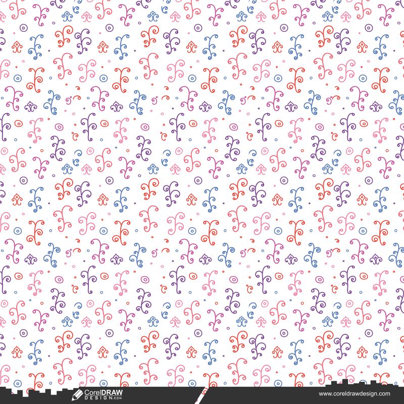 Seamless colorfull Pattern Cdr Vector Design Free