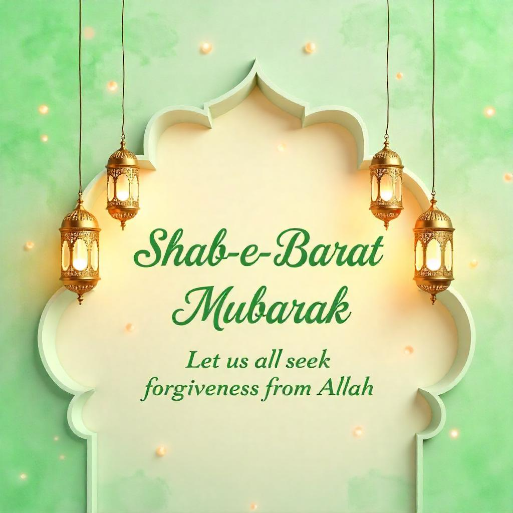 Shab-e-Barat Mubarak 2025 | Free Editable Shab-e-Barat Poster for Facebook & Instagram.