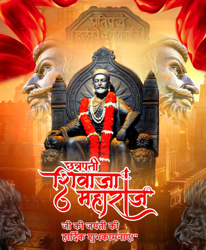 Shiva Ji Maharaj Jayanti Ki Hardik SubhKamnaye Free Hindi CDR Banner Design Download For Free