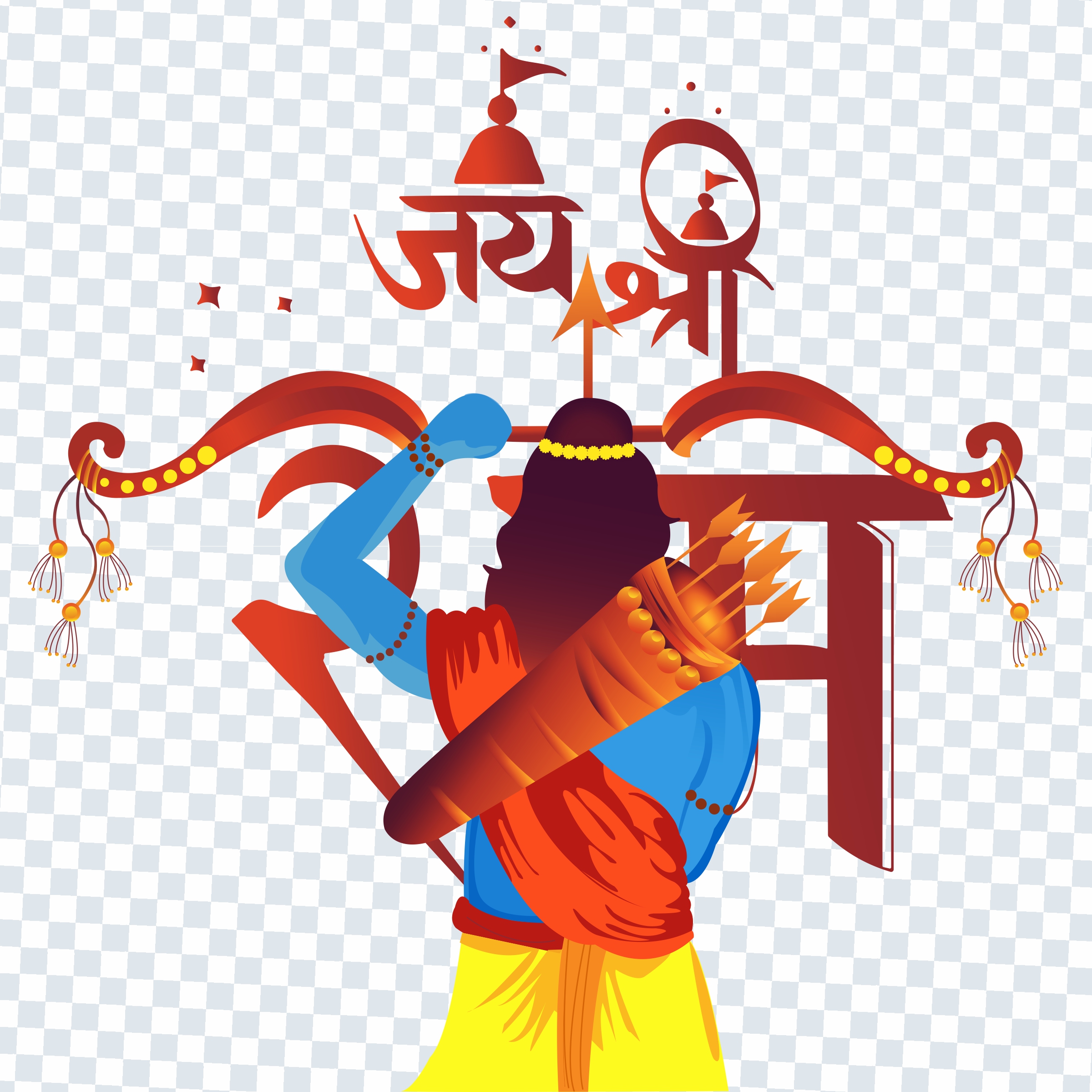 Jay Shree Ram Vector, Jay Shree Ram, Lord Ram, Ram PNG and Vector with  Transparent Background for Free Download