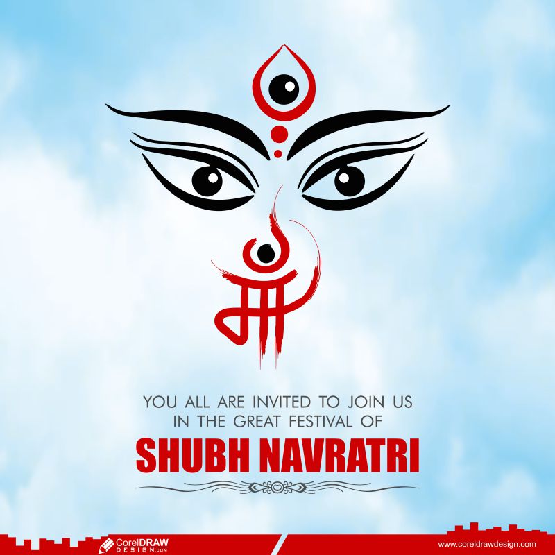 shubh navratri festival cdr design