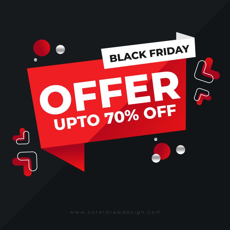 simple black friday sale template banner design vector