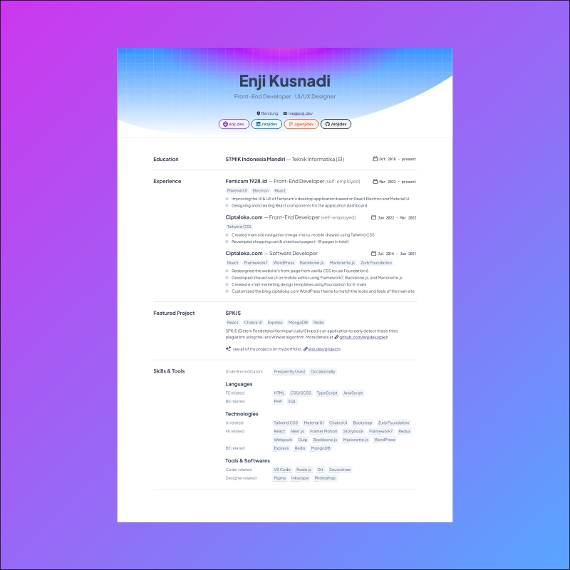 Simple Minimalist and Accessible Resume cdr file