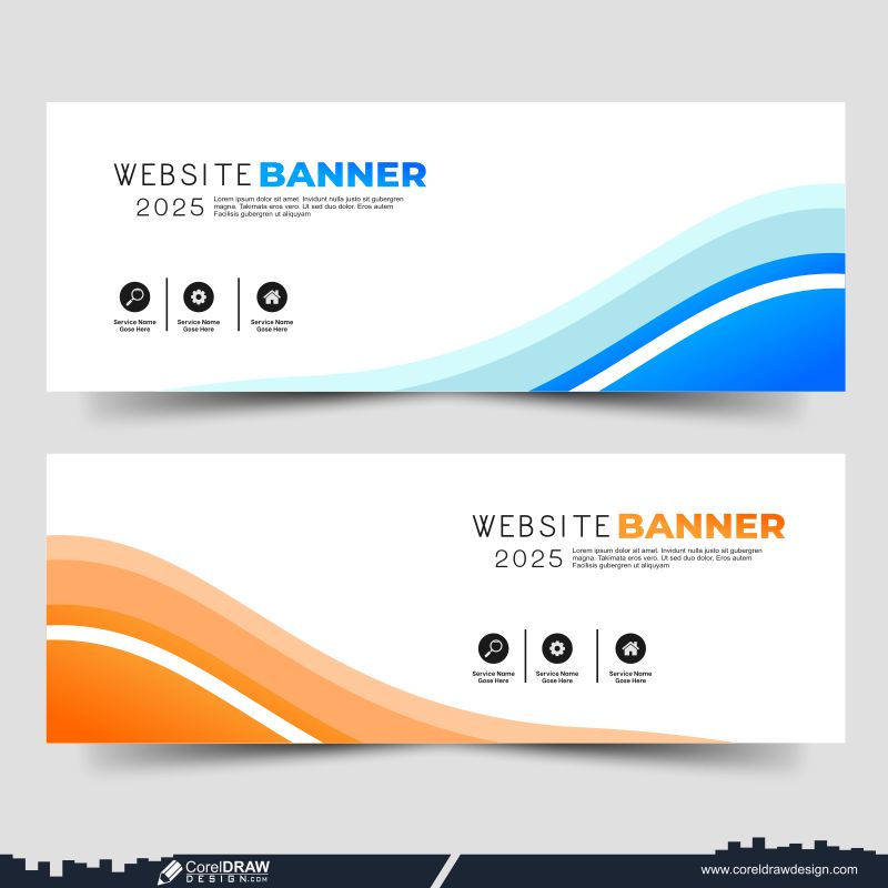 Simple Website Design Banner Premium Design 