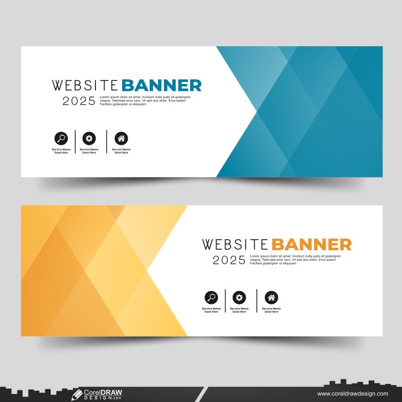 Simple Website Design Banner Premium Design background vector