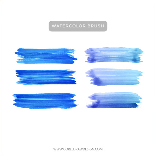 Sky Watercolor Brushes Vector
