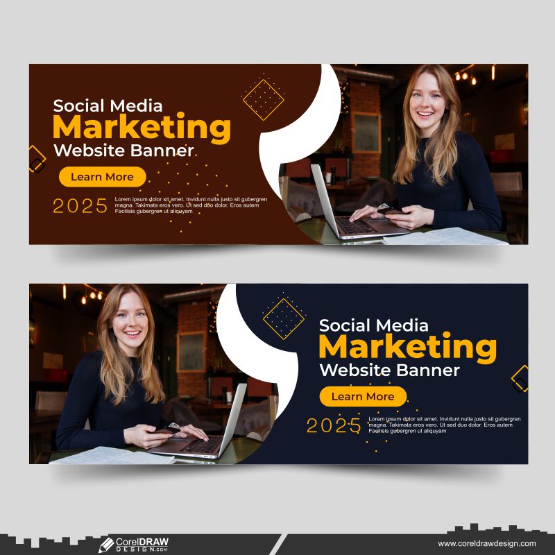 Social Marketing Website Banner Design template download
