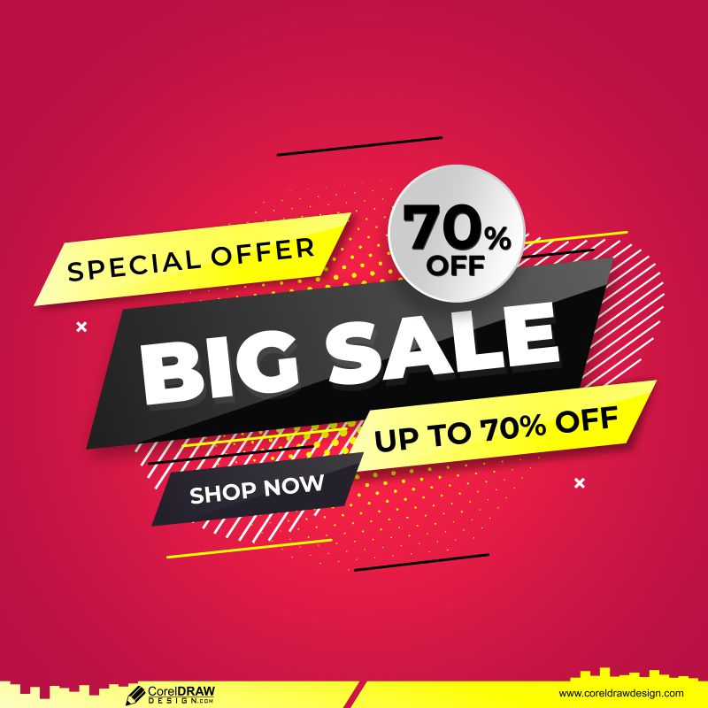 Special Offer Big Sale Banner Poster Template cdr