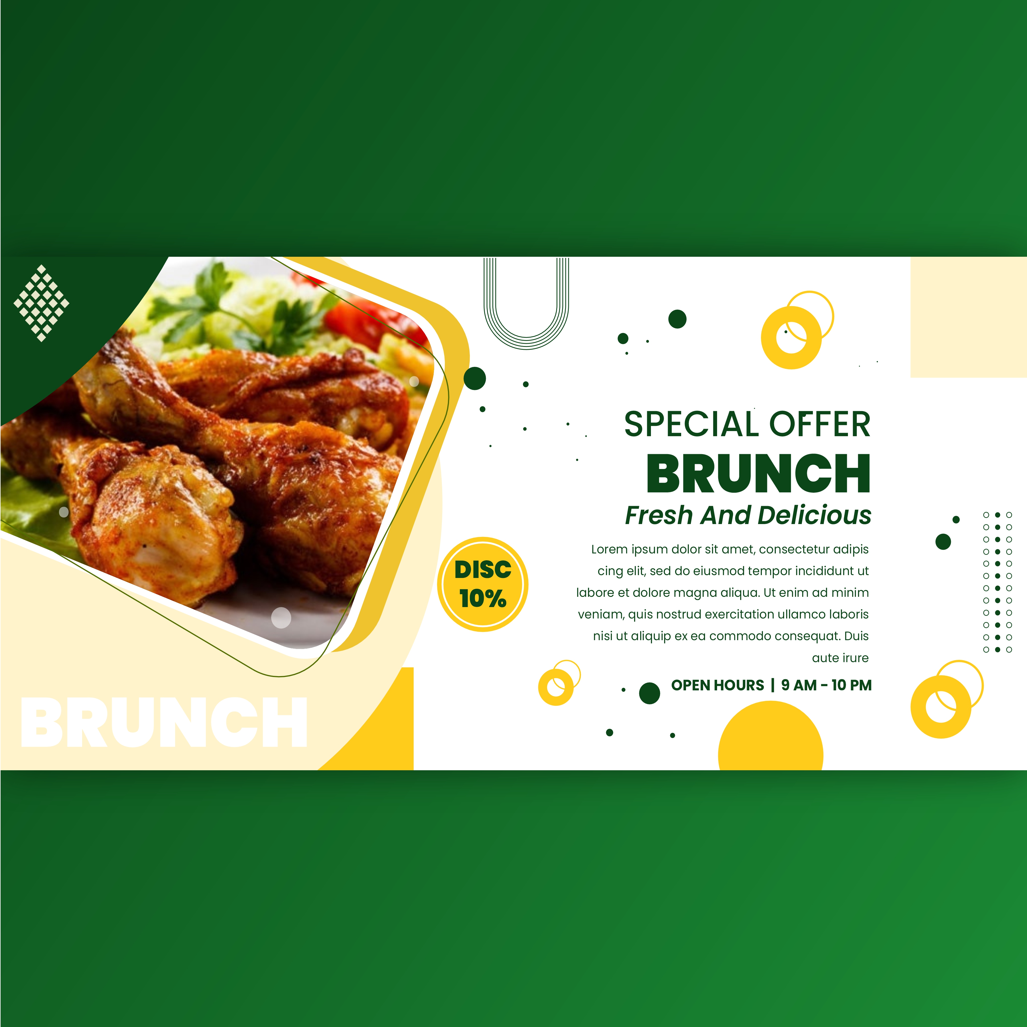 Special Offer Brunch Food Banner Download Free From CorelDraw Design