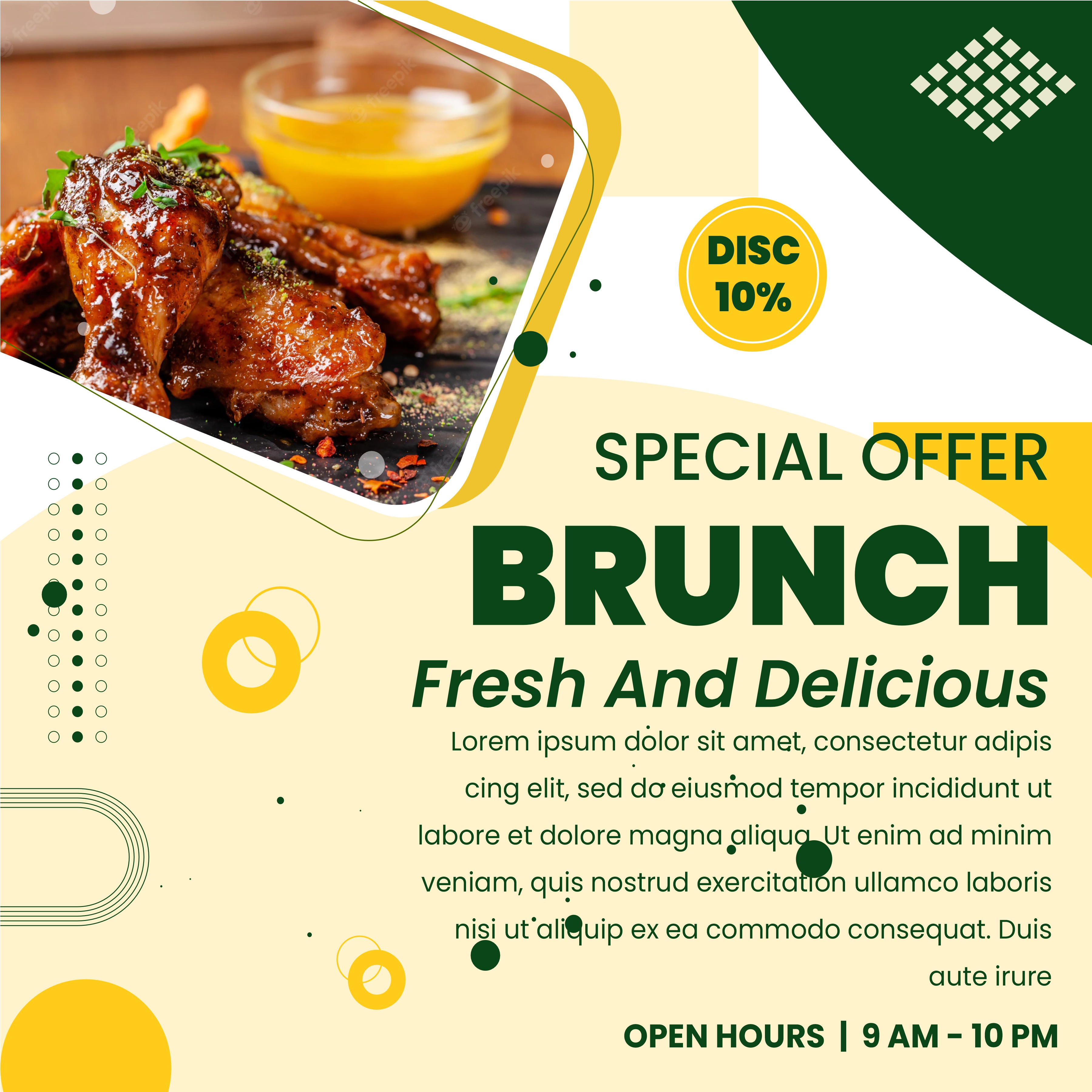 Special Offer Brunch Food Poster Download Free From CorelDraw Design