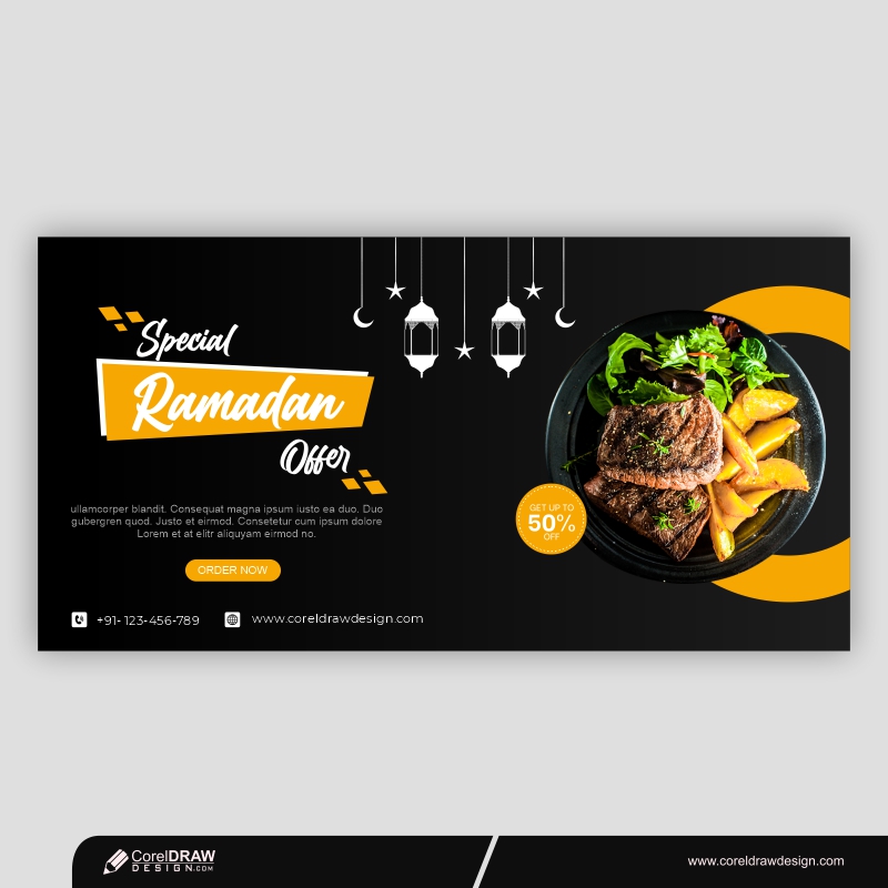 Special Ramadan Food Banner Template Premium Vector