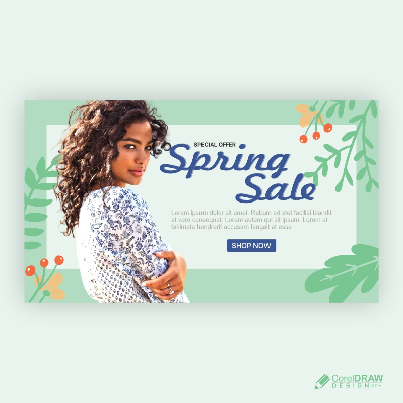 Spring Sale Banner Template Free Vector