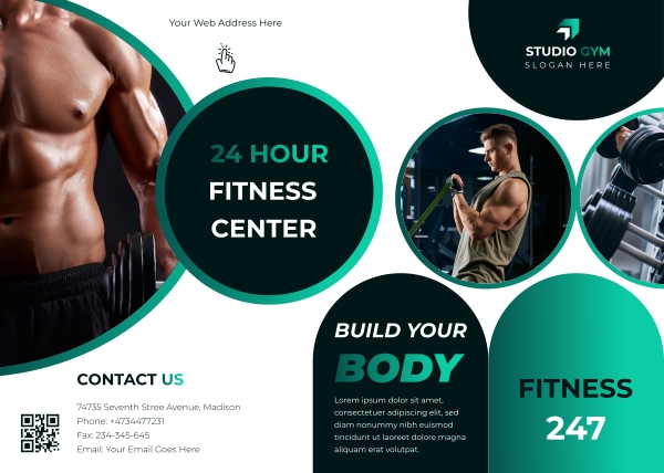 Studio GYM poster design download for free