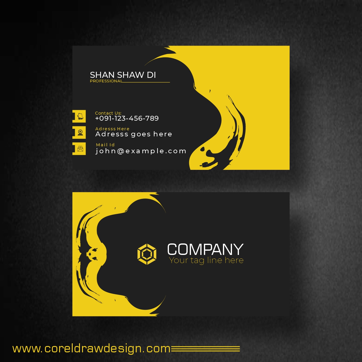 corel draw 10 templates business card
