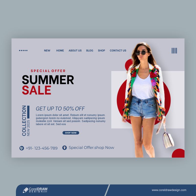 Summer Sale Shopping Ads Banner Template Premium Vector