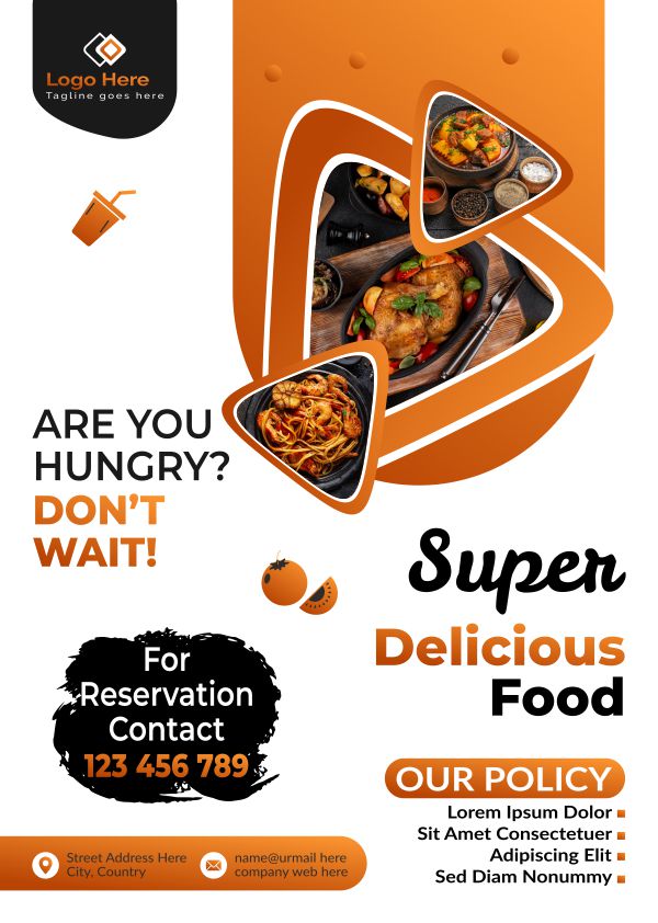 Super Delicious Food poster design CDR file download for free