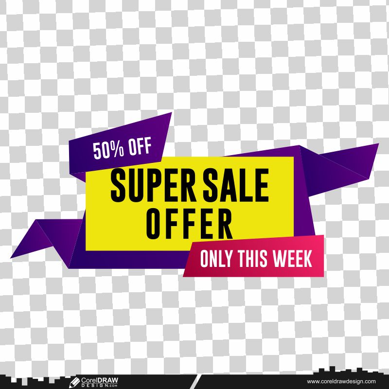 super sale banner vector cdr download