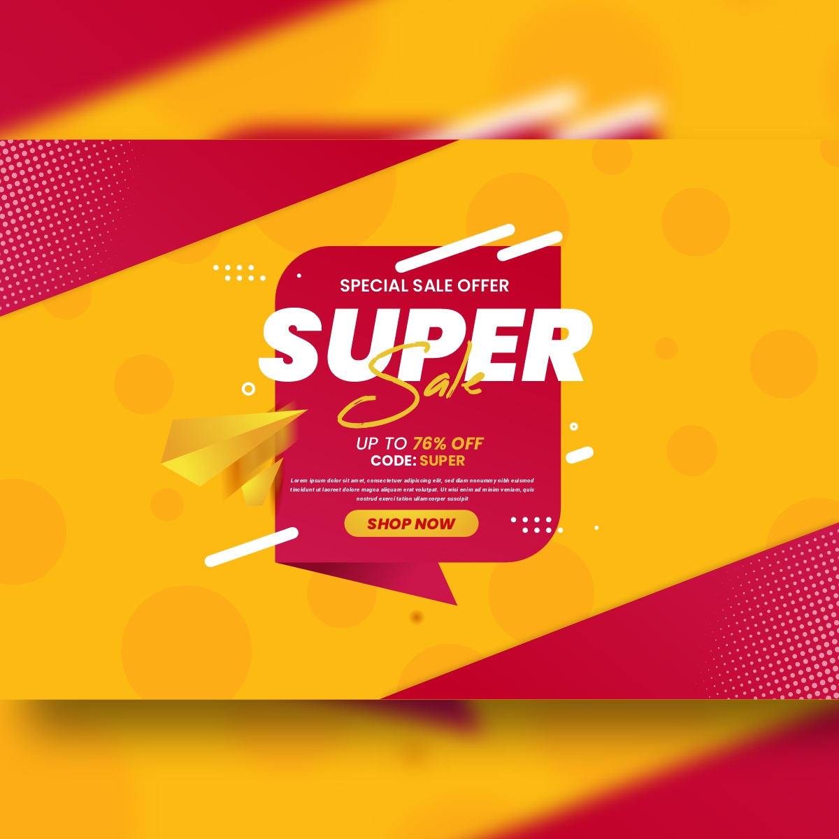 Super Sale Download Free Banner From CorelDraw Design