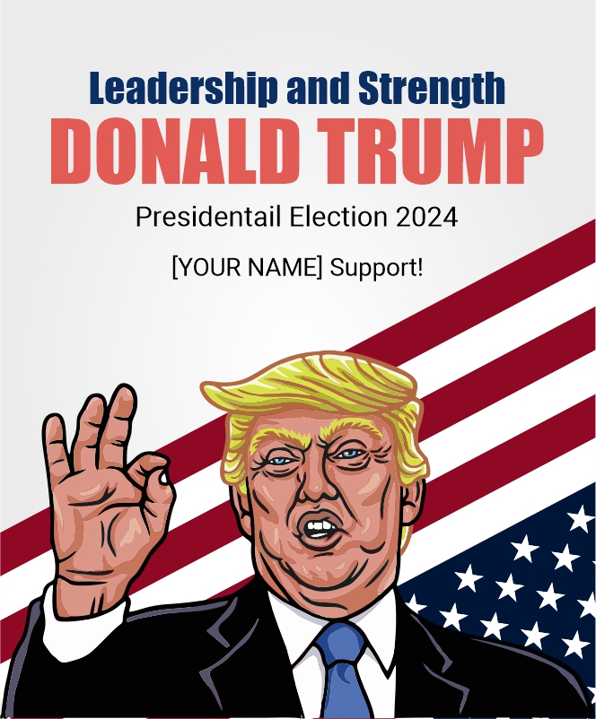 Support Donald Trump 2024 Presonlazied Vector Eps Banner Download For Free