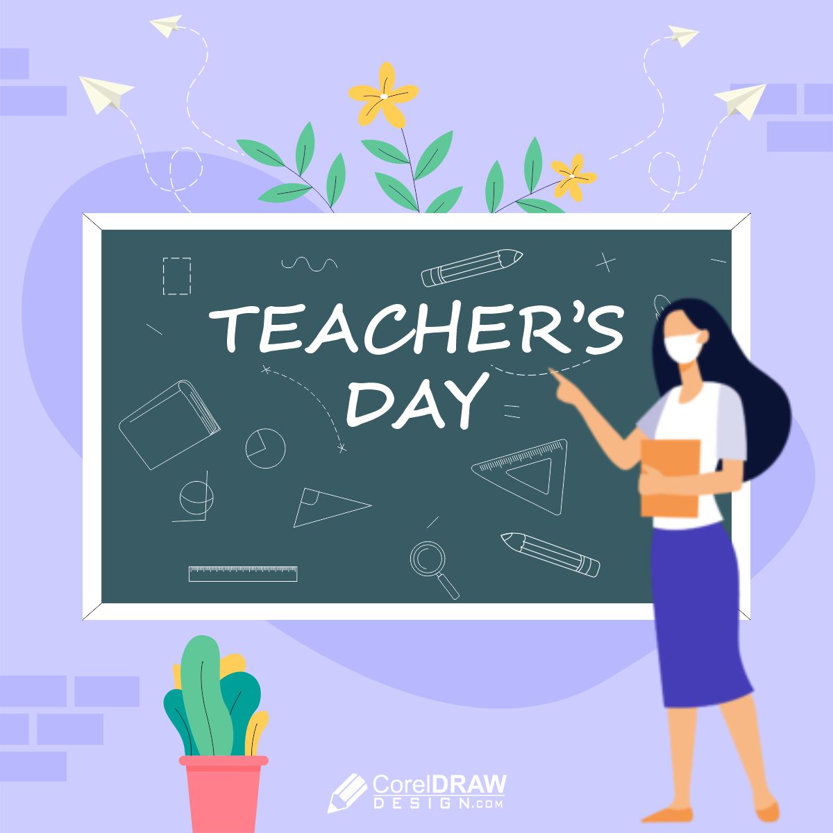 Teacher Day postar vector design free image