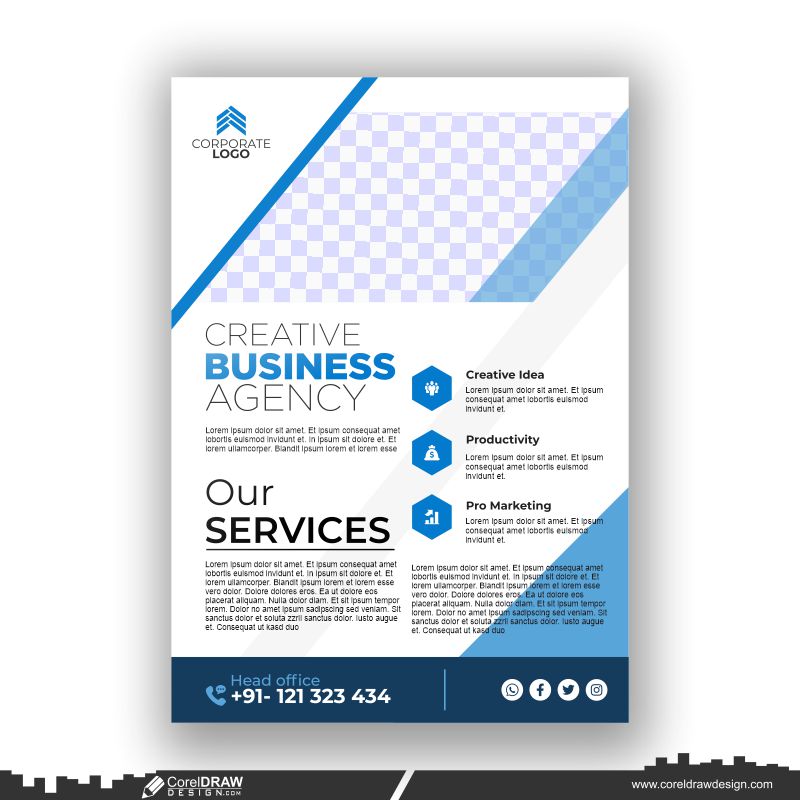 template business flyer premium design