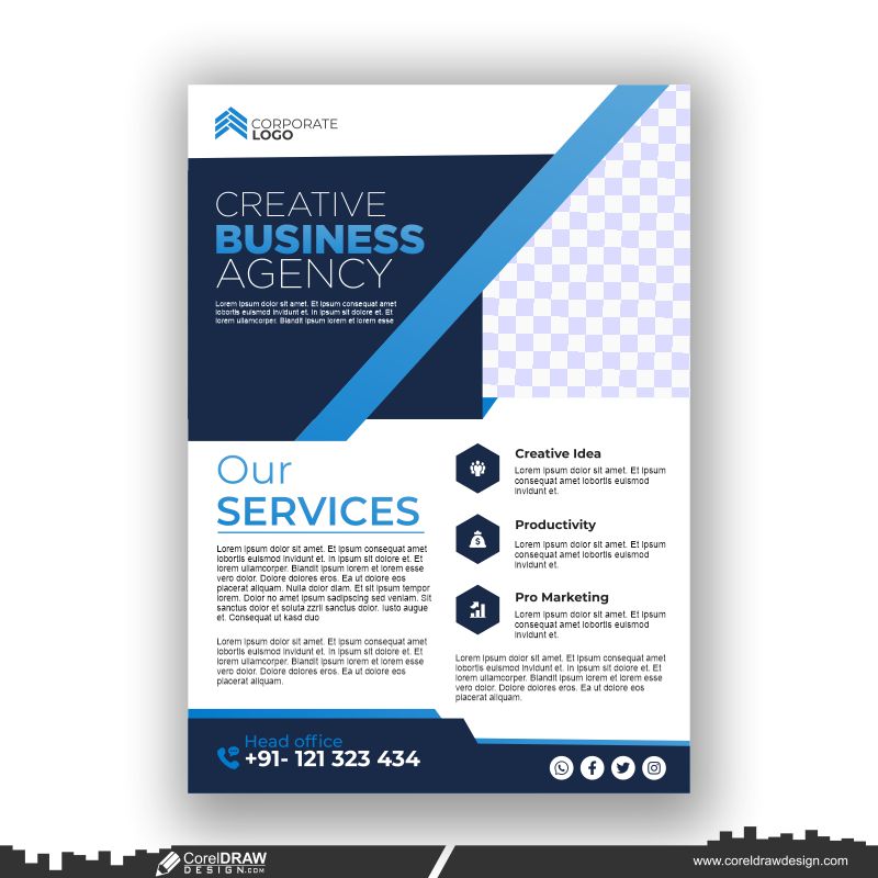 template business flyer premium design download