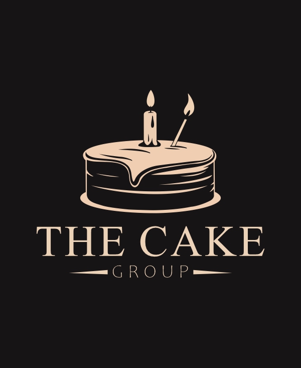 The Cake Group Dark Logo Design , Illustration Free Vector