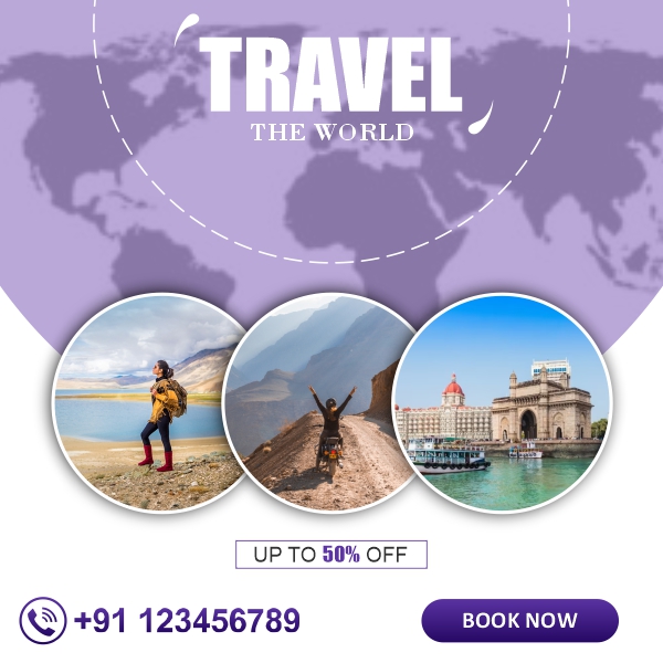 Tours & and Travels Banner Creative Design For Free In CDR file