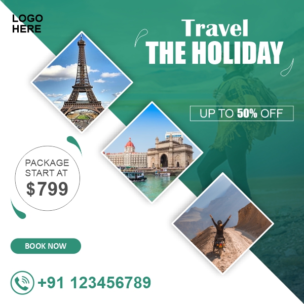 Tours & and Travels Banner Creative Design For Free In CDR file