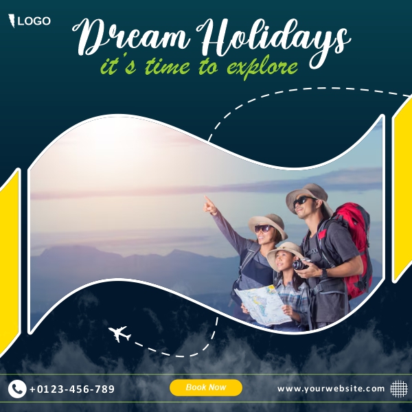 Tours & and Travels Banner Creative Design For Free In CDR file