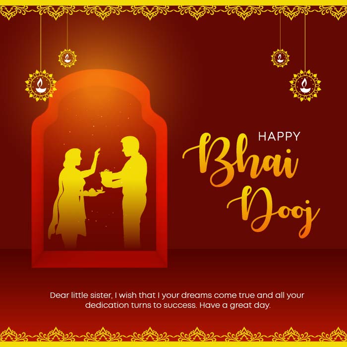 Traditional bhai dooj indian festival creative brother sister character vector free