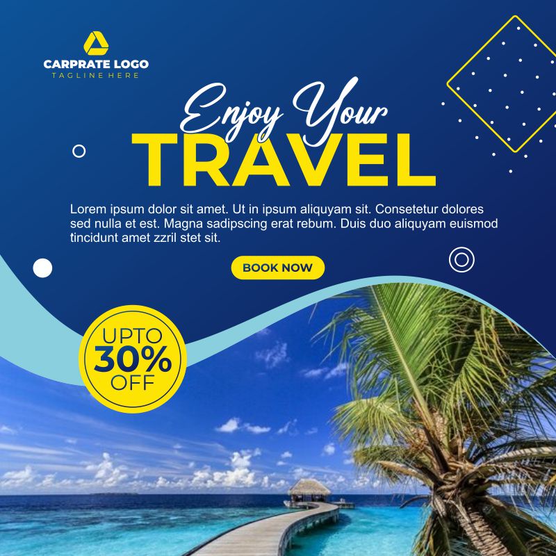 Download travel banner business template banner design CDR | CorelDraw ...