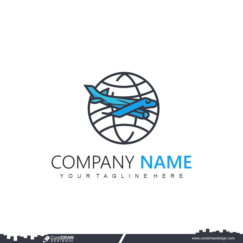 travel logo template design cdr vector