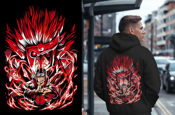 Trending Anime Hoddie Print Design CDR Download For Free