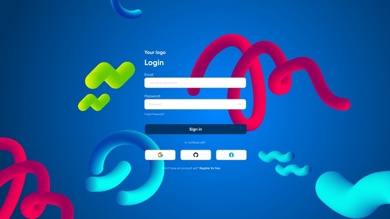 Trendng Glass Effect Login Page Ui Design Download For Free With CDR File