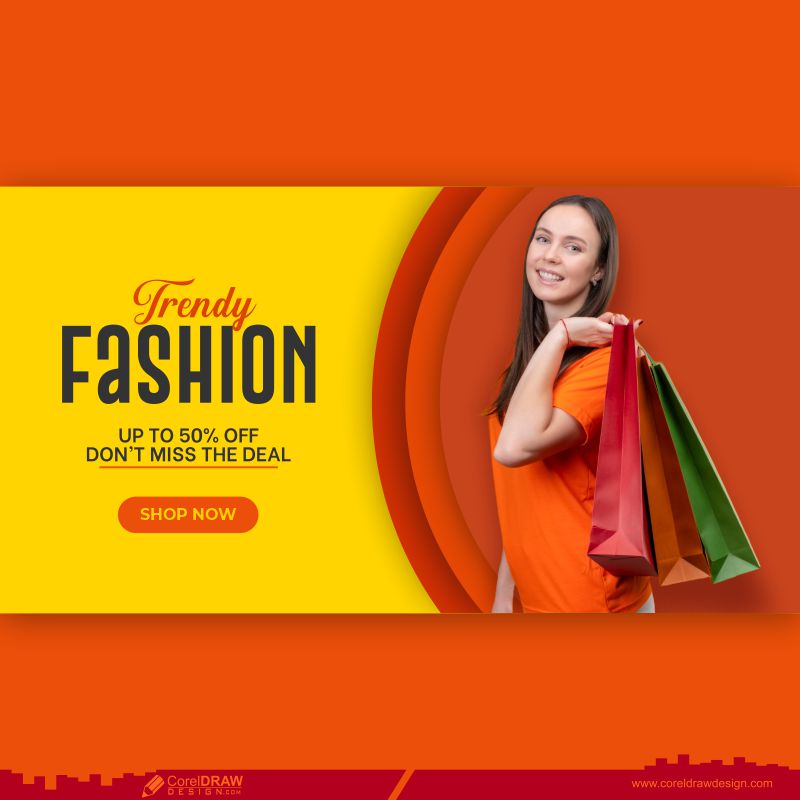 trendy fashion banner design download template