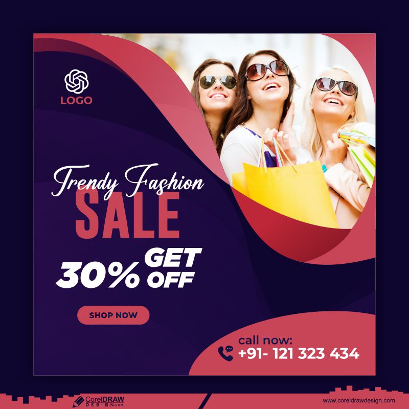trendy fashion sale banner design download vector
