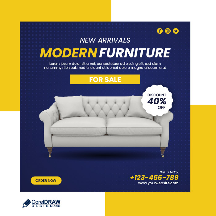 modern furniture vector