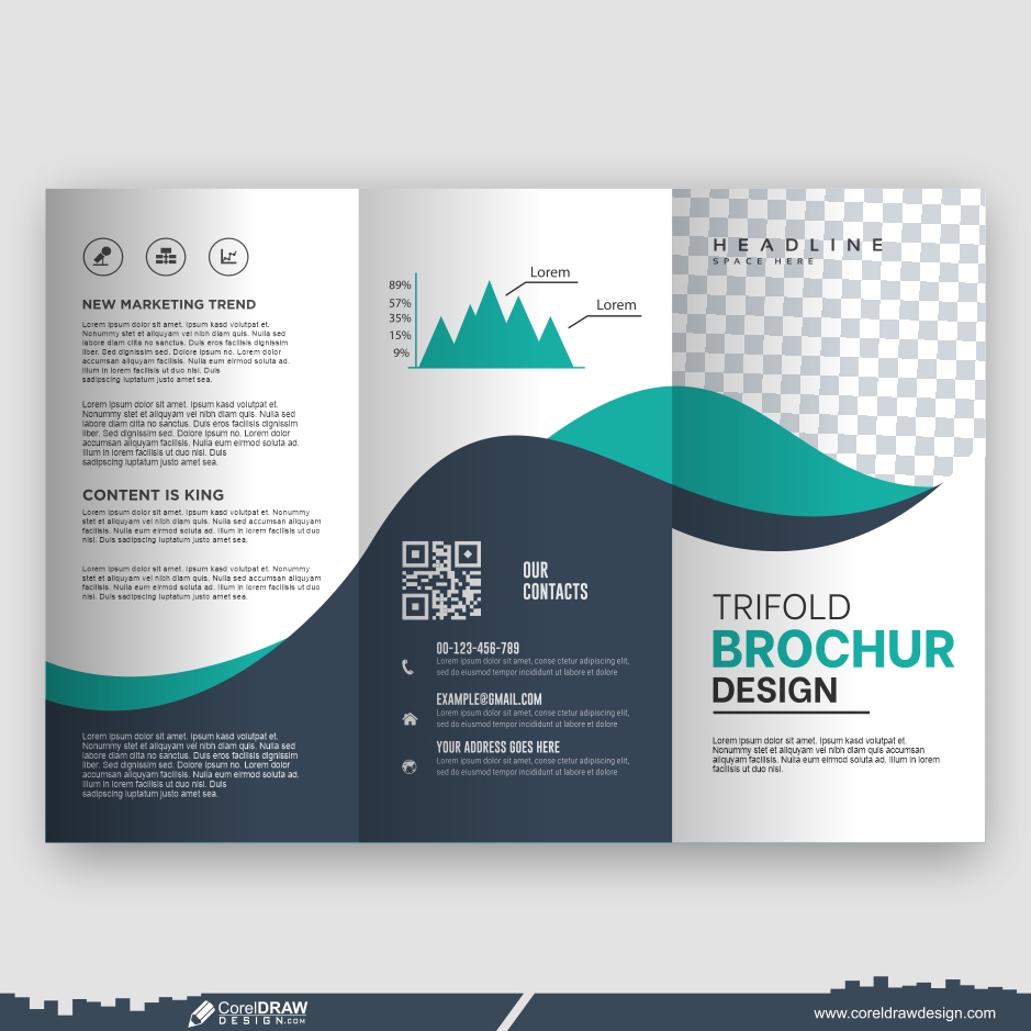 trifold brochure and flyer template premium cdr design free