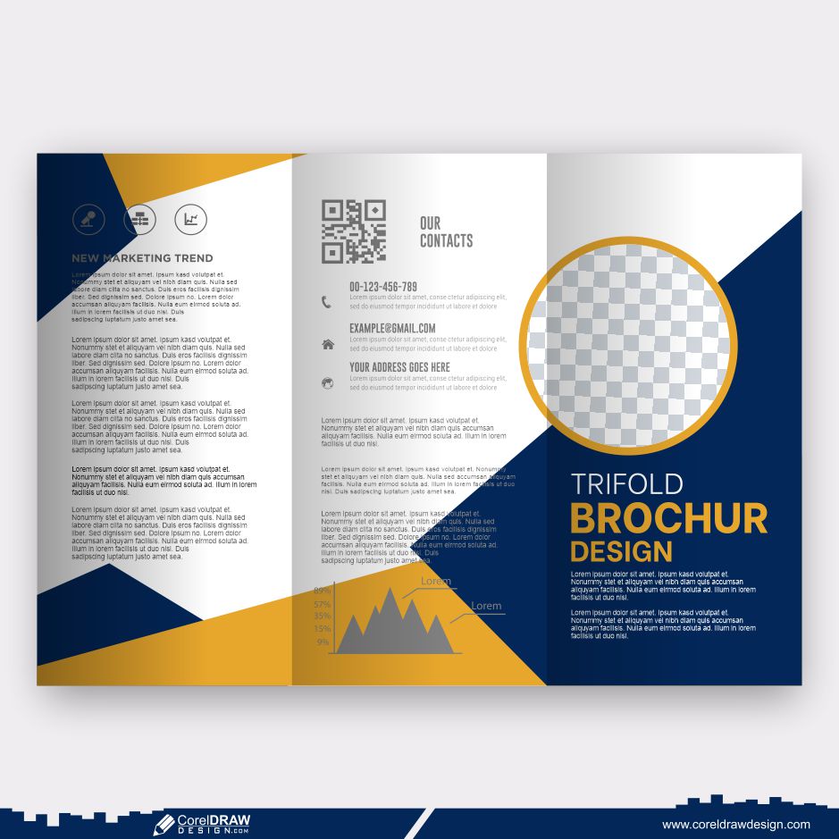 trifold brochure and flyer template premium design cdr free