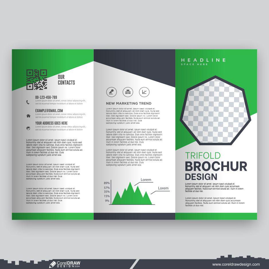 trifold brochure design template premium cdr