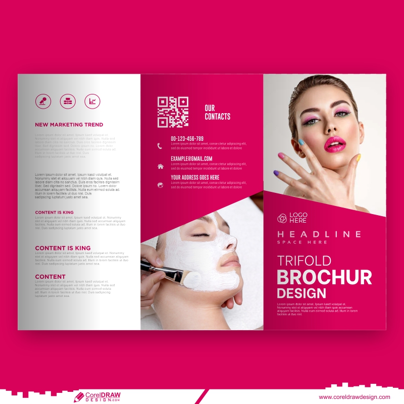 Trifold Brochure Template Design CDR Free