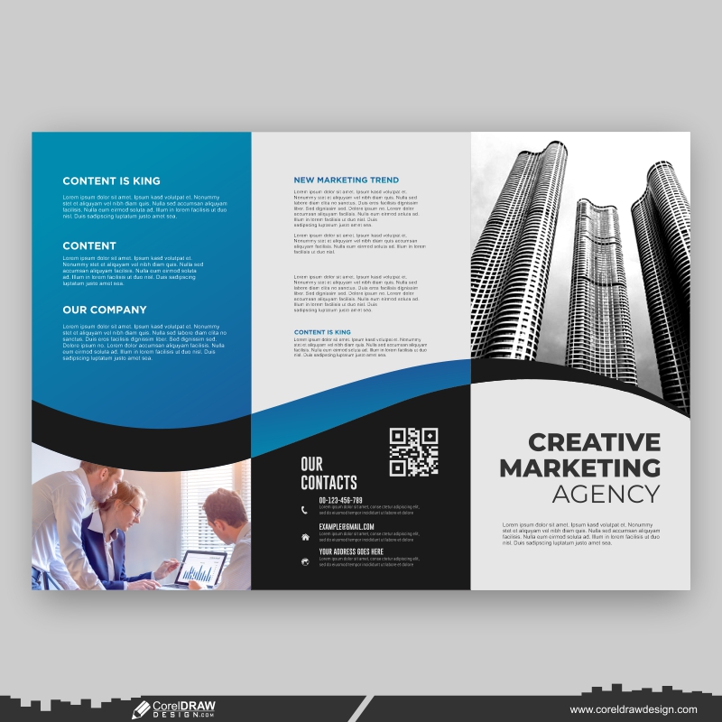 Trifold Business Brochure Premium Template Design CDR