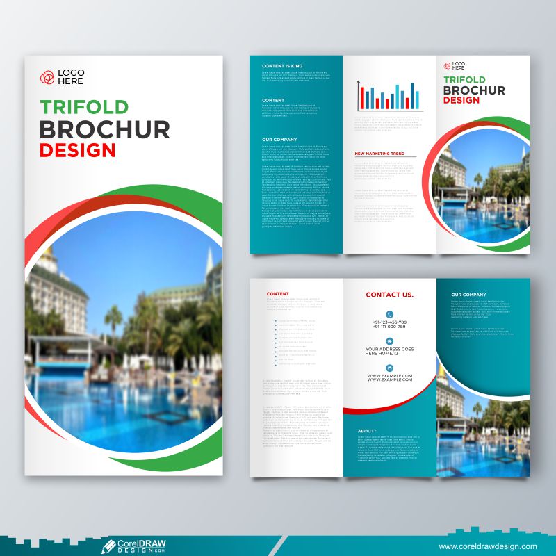 Trifold Business Brochure Template Free Design