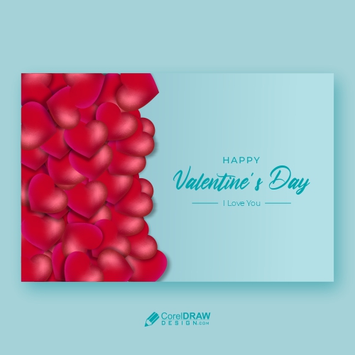 Valentines Day Hearts Frame & Banner Design