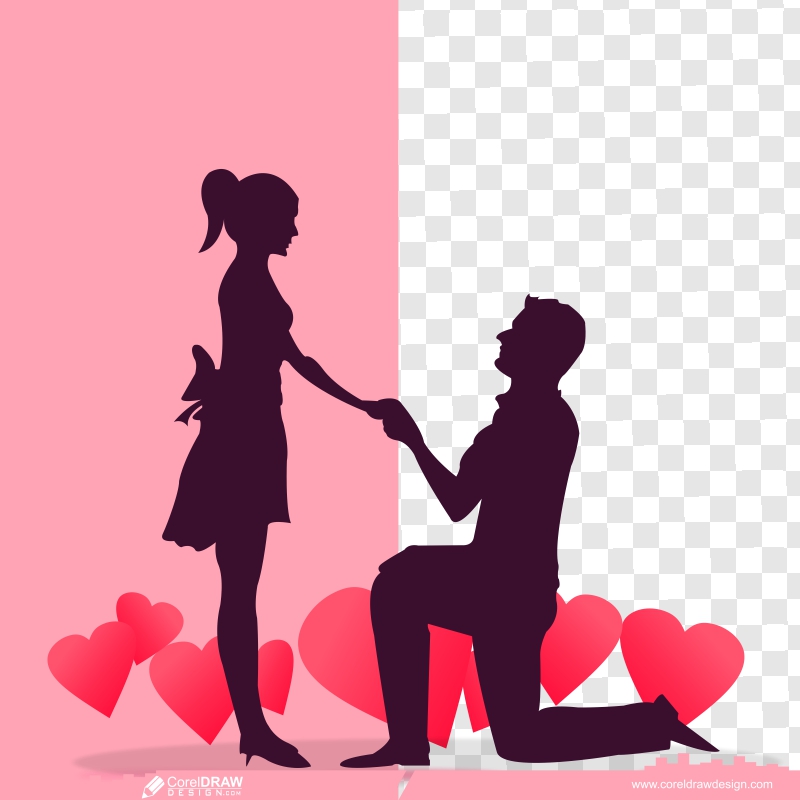 valentines day proposal png image, happy valentines day couple png vector image