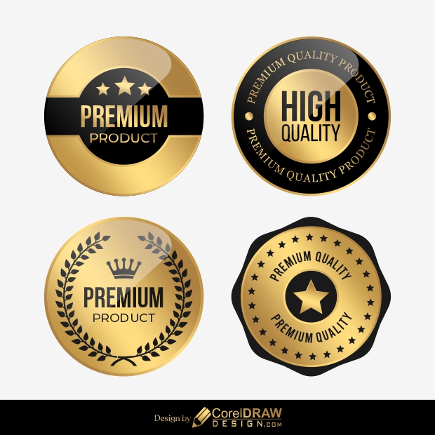Vector Label and Badge collection premium quality product, Free vector CDR template