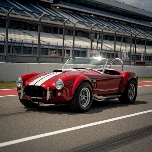 Vintage Classic red shelby gt650 on the racetrack hd image