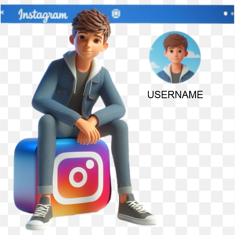 Download Viral insta dp Boy Siting On Instagram Logo With your