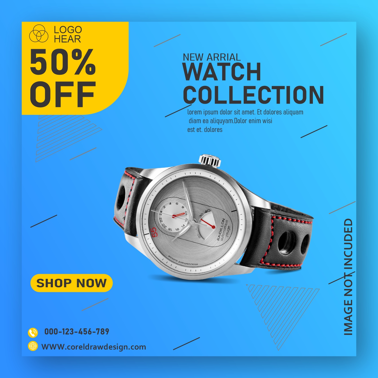 Watch Sale Flyer Design Template in Word, PSD, Publisher